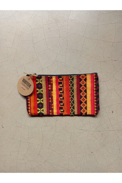 X Stitch Zip Purse - Fire